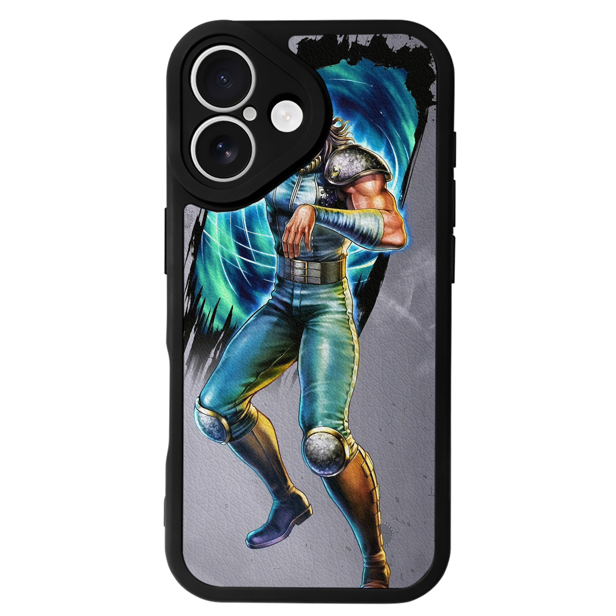 （画像用） 北斗の拳 Fist of the North Star 【iPhone 16シリーズ対応】シリコンスマホケース（レザー調） 材質：シリコン